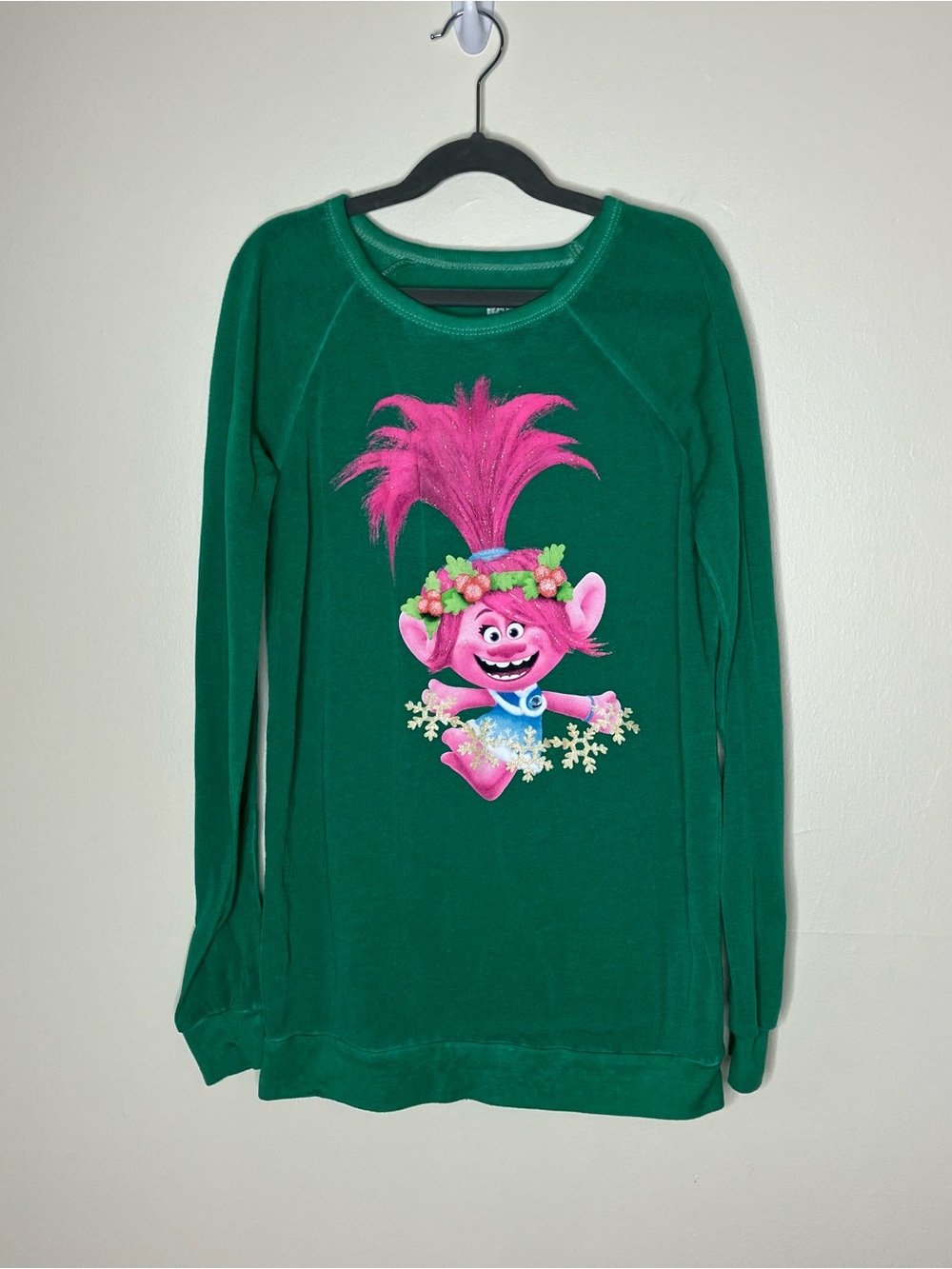 Trolls Poppy Trolls Holiday girls long sleeve shirt L 10/12